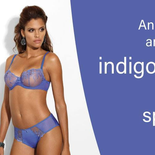 Sexy Sheer Lace Demi Bra Blue Lingerie Sawren Intimates