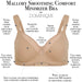 Dominique Mallory Smoothing Comfort Underwire Minimizer Bra Mocha with seamless full coverage cups, wide straps, and 360° smoothing support.