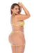 Rear view of plus-size Sheer Mesh Babydoll Mapale Daisy Bliss with adjustable straps and sheer mesh fabric, featured in Lavinia Lingerie's new collection.