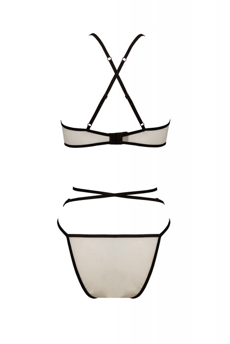 Bra & Panty Beige Lingerie Set back view