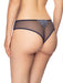 Luxury Desire Lace String Panty in Endless Blue with sheer mesh back and floral embroidery detail. Elegant thong panty for women’s lingerie collection.