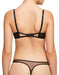 Back view of Julie's Roses Sheer Balconette Bra by Dita Von Teese, featuring adjustable satin straps and hook-and-eye closure.