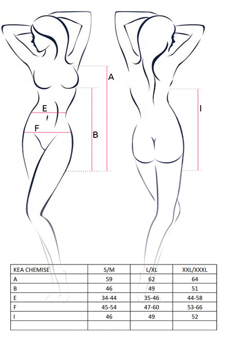 Sexy Sheer Mesh Chemise Casmir Kea Black