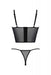 Longline Bustier String Panty Set Black Intimates