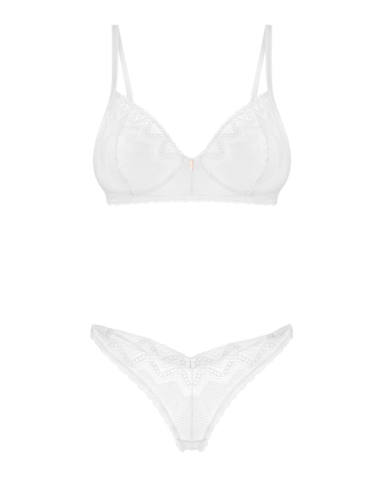 White Bra & Thong Lingerie Set