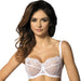 Sheer Lace Balcony Bra Gorteks Pamela White Gorteks Lingerie Balcony Bra