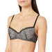 Angled front view of Padded Balcony Bra Addiction Provocante featuring intricate lace detailing and padded balconette cups for a lifted silhouette.