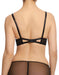 Back view of Dita Von Teese Rosabelle Underwire Balconette Bra Black showing adjustable straps and hook-and-eye closure.