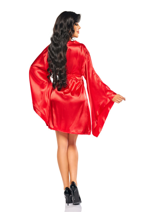 Satin Kimono-Style Robe Beauty Night Samira