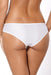 Back view of Athina Bikini Panty in white, featuring sheer mesh fabric and low-rise cut for a flirty, chic lingerie look. Perfect for bridal or everyday wear.