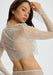 Sexy Sheer Eyelash Lace Crop Top back view; Shop @ Lavinia Lingerie