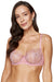 Sheer Mesh Floral Embroidered Bra Bloom Pink by Gorteks featuring delicate lace and underwire support. Elegant balconette style for everyday wear.