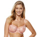 Soft See-Through Balconette Bra Pink Lingerie Plus Size