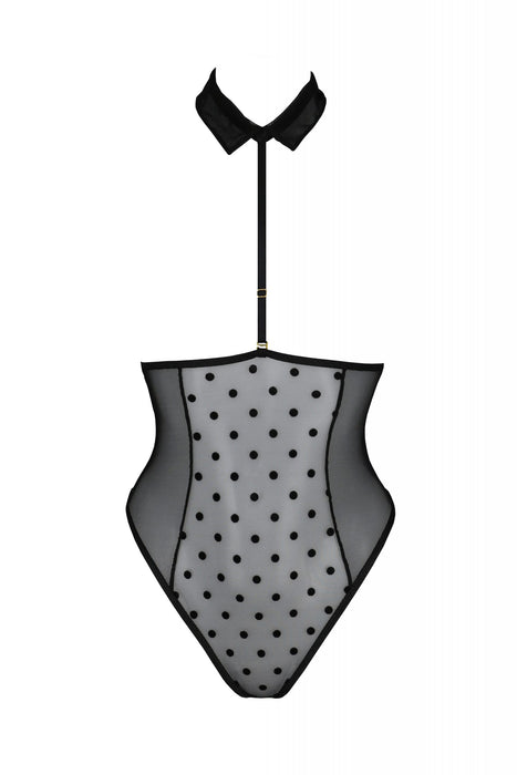 Sexy Sheer Choker Bodysuit Black Intimates