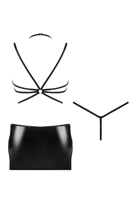 Wetlook Cut-Out Mini Dress Beauty Night Eclipse