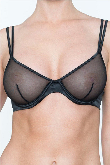 Sheer Demi Cup Wire Bra Addiction Glamour