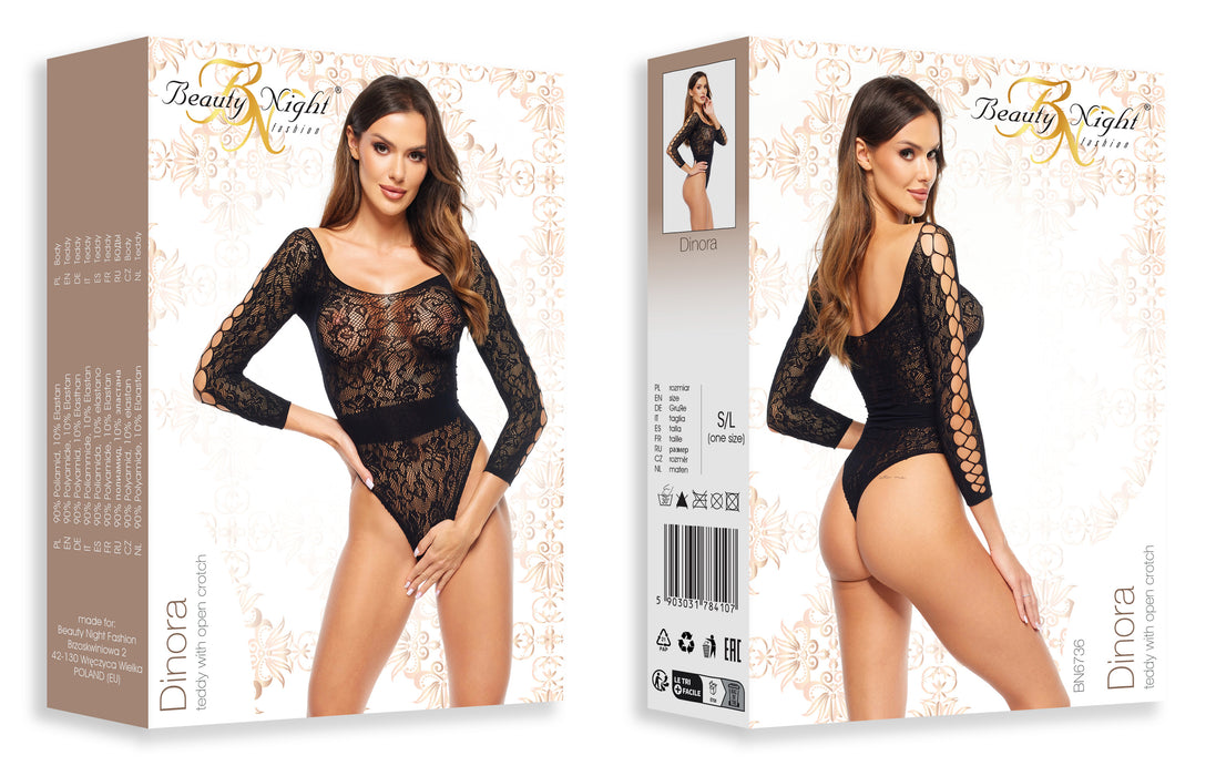 Sexy Sheer Lace Bodysuit Beauty Night Dinora