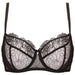Sexy sheer lace balcony bra Pamela Black