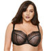 Sexy sheer lace balcony bra Plus size Pamela Black