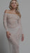 Sheer Lace Off-Shoulded Maxi Dress Blush Cascade White