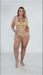 Sheer Mesh Babydoll Mapale Daisy Bliss in yellow with floral embroidery and ruffled hem, modeled in plus size. Available at Lavinia Lingerie.