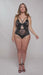 Plus Size Sheer Teddy Black Lace Intimates @ Lavinia Lingerie