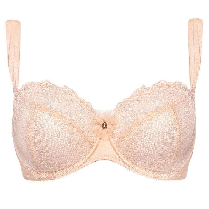 3-Part Cup Sheer Lace Bra Ajour Ajour Lingerie Full Figure Bra