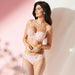 Pretty Balconette Bra & Semi-Sheer Lace Bikini Panty Gorteks Bari Pink Lingerie Set