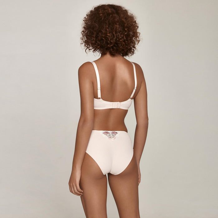 Semi Sheer Lace Maxi Brief Panty Bisquit