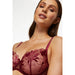 Sexy Transparent Demi Bra Gorteks Coco Burgundy