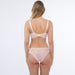 Balconette Bra & Sheer Tanga Panty Donna Pink Intimates Set back view