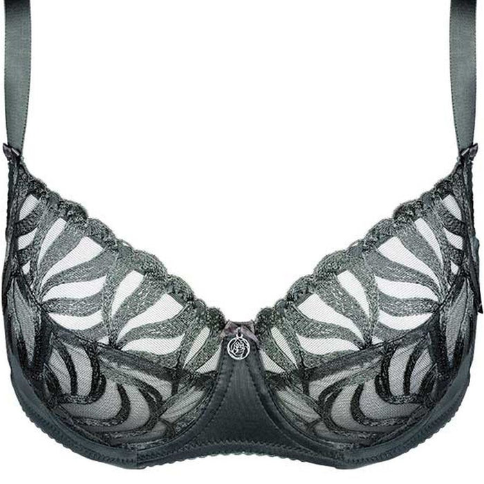 Sheer Lace Underwire Bra Emerald