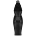 Powerwetlook Pencil Dress Noir Handmade back view