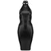 Powerwetlook Pencil Dress Noir Handmade
