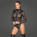 Sexy Sheer Zipped Tulle Body Noir Handmade Black Intimates