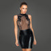 Sexy See Through Embroidered Sleeveless Dress Noir Handmade Black Intimates