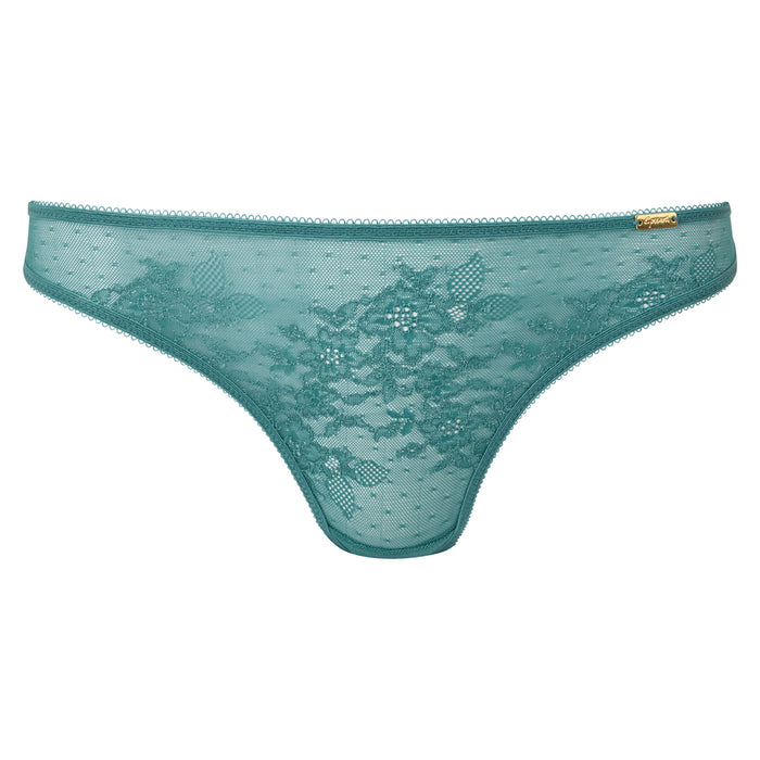 Gossard Glossies Lace Jade Sheer Mesh Bikini Panty
