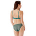 Green Lace Set back view; Sheer Bra & Bikini Panty; Shop @ Lavinia Lingerie