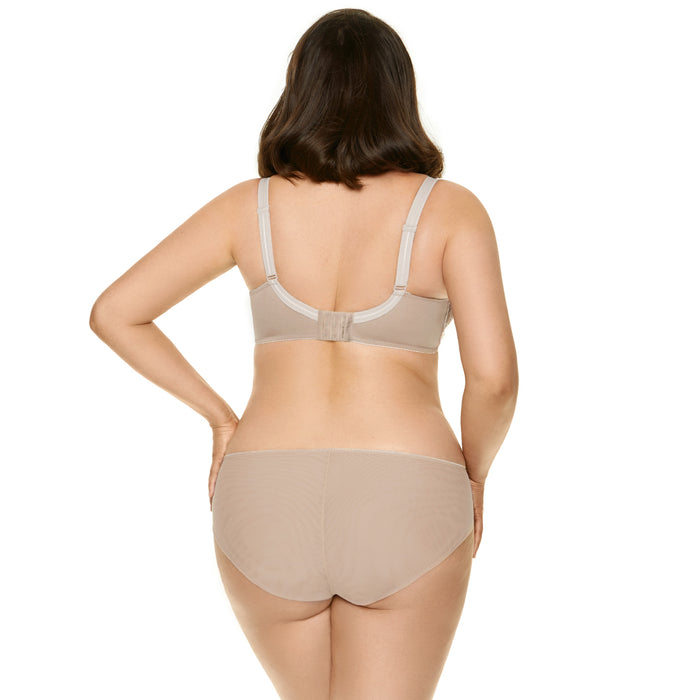 Plus Size Bra Bikini Panty Nude Set back view