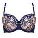Sheer Mesh 3-Part Full Cup Bra Navy BLUE