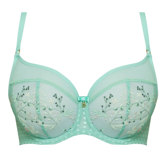 Sheer Full Cup Bra Green Lingerie