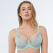 Sheer Mesh Tulle Tulip Seam Balconette Bra Juno Mint Lingerie