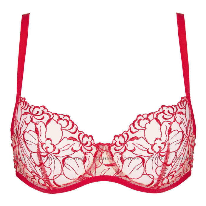Sheer Mesh Demi Cup Bra Gorteks Mistress