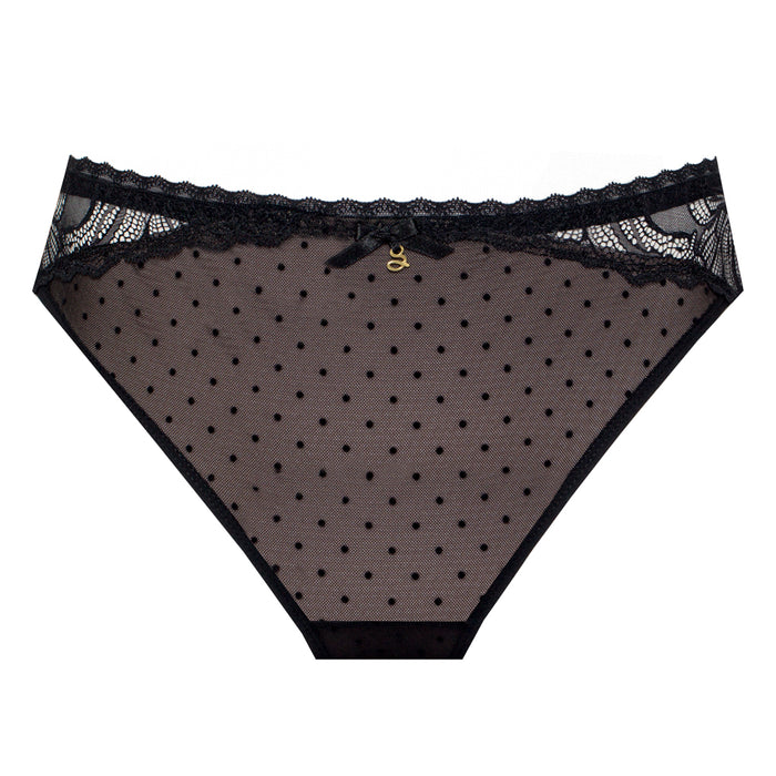 Sheer Mesh Polka Dot Bikini Panty Samanta Nyks