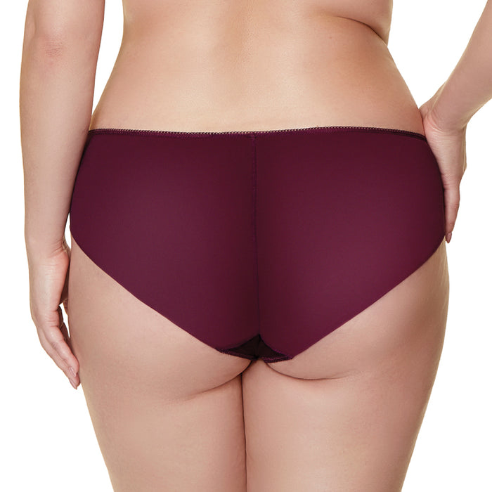 Semi Sheer Low Rise Bikini Panty Gorteks Pamela Aubergine
