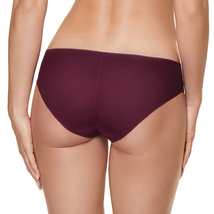 Semi Sheer Low Rise Bikini Panty Gorteks Pamela Aubergine