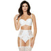 Sexy Bridal Molded Bra, Lace Garter Belt & Thong Panty Gorteks Rome Ivory Intimates Set