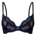 Soft Sheer Mesh Plunge Bra Gossard Superboost Lace Blue