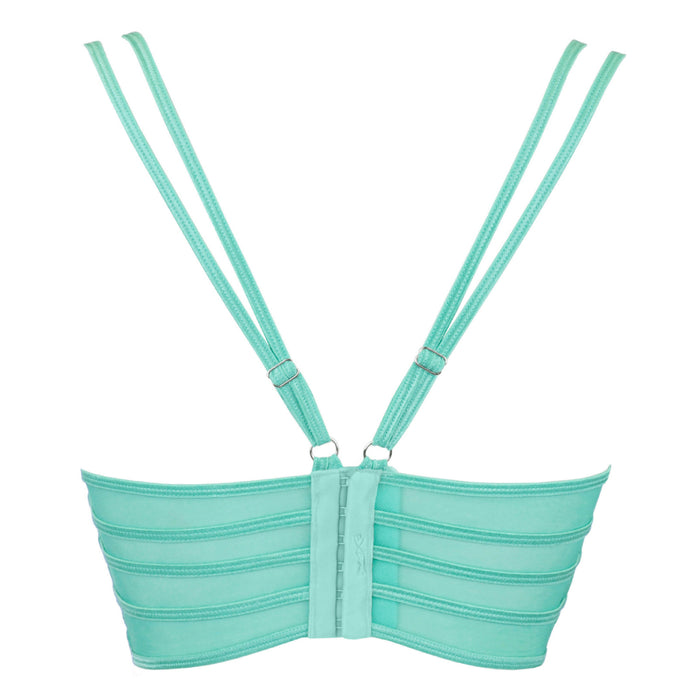 Axami Longline Bra Turquoise V-9701 back view