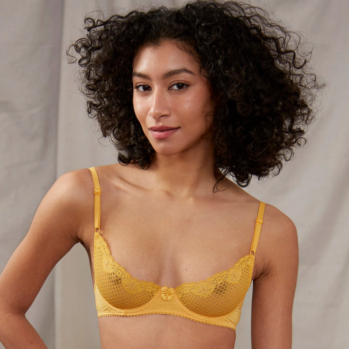 Sexy Soft Demi Bra Timpa Alice Marigold Sheer Lingerie